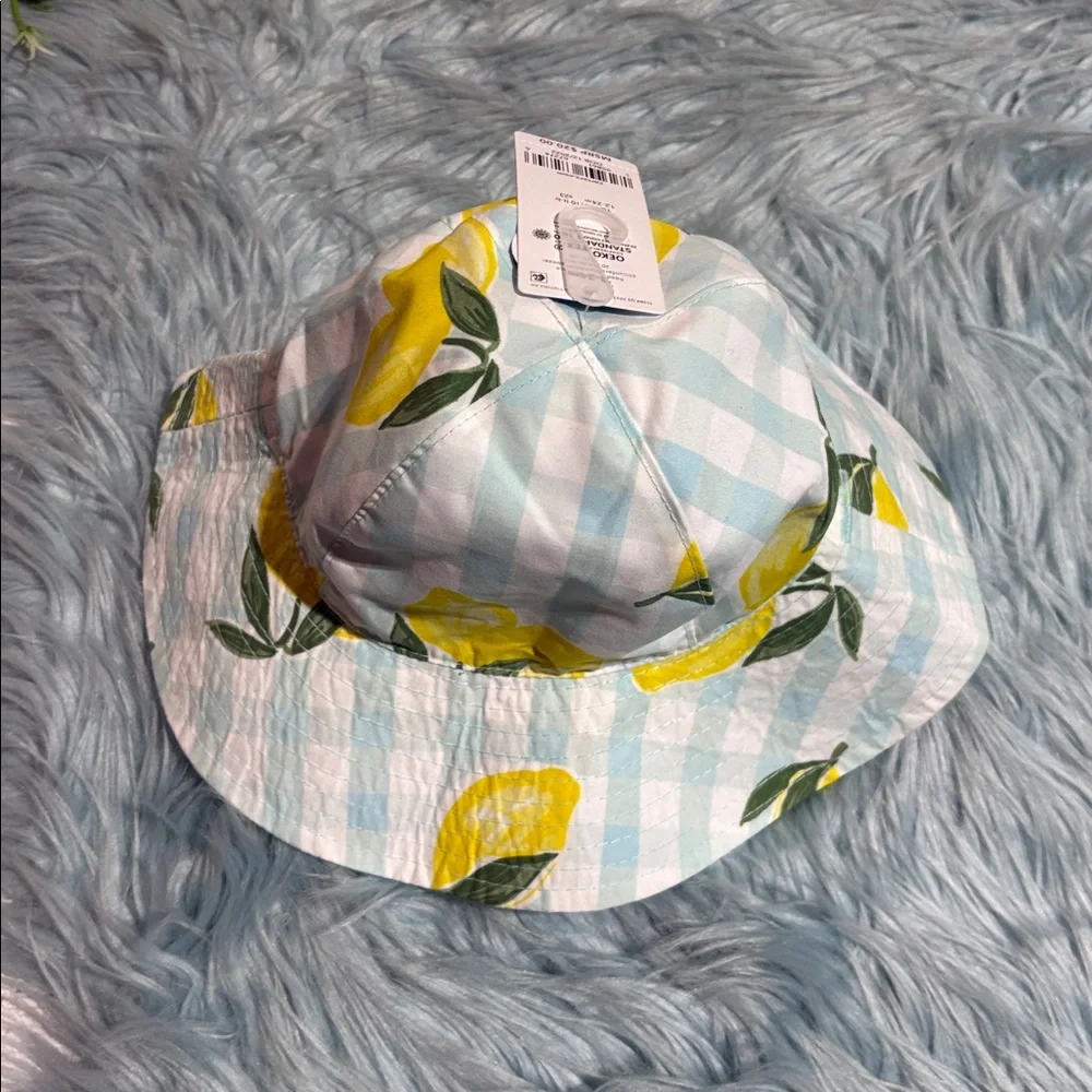 NWT Carters Lemon Reversible Bucket Hat sz 12-24M